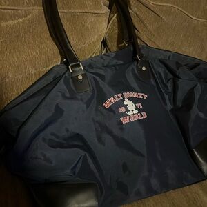 Walt Disney World 1971 Mickey Mouse large navy blue nylon duffel bag